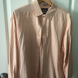 Orange and White Dress shirt